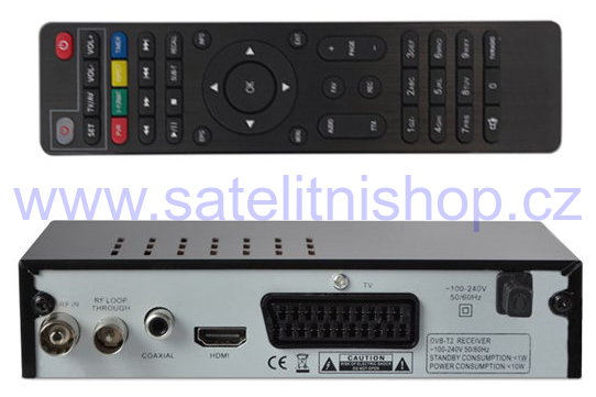 Terestriální přijímač GoSAT GS220T2 HEVC H.265 DVB-T/T2