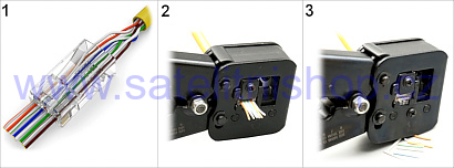 Konektor RJ-45 drát nestíněný průchozí typ EZ