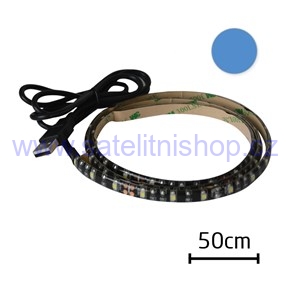 LED pásek s USB, 50 cm, modrá