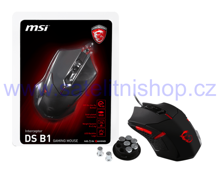 Myš MSI Interceptor DS B1 GAMING Mouse