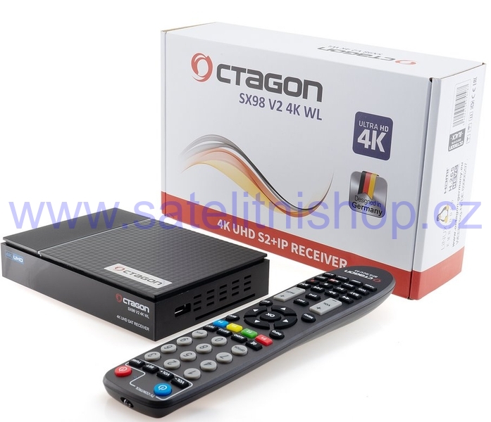 OCTAGON SX98 V2 4K 5G WL DVB-S2 + IP UHD Smart TV satelitní přijímač
