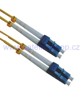 Patch optický kabel, LCupc/LCupc, Duplex, Singlemode 9/125, 1m