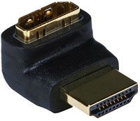 Redukce HDMI A female - HDMI A male úhlová 90° vodorovná