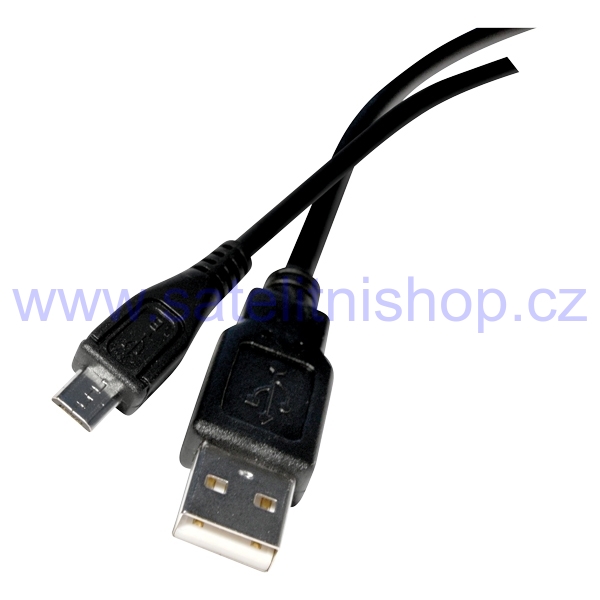 Šňůra USB 2.0 A male > USB micro male 1,0m černá