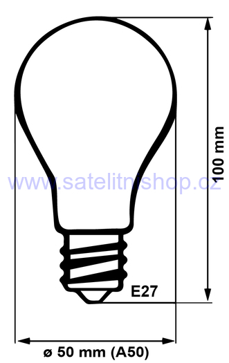 Žárovka LED 9,5W E27 A50 teplá bílá 760lm